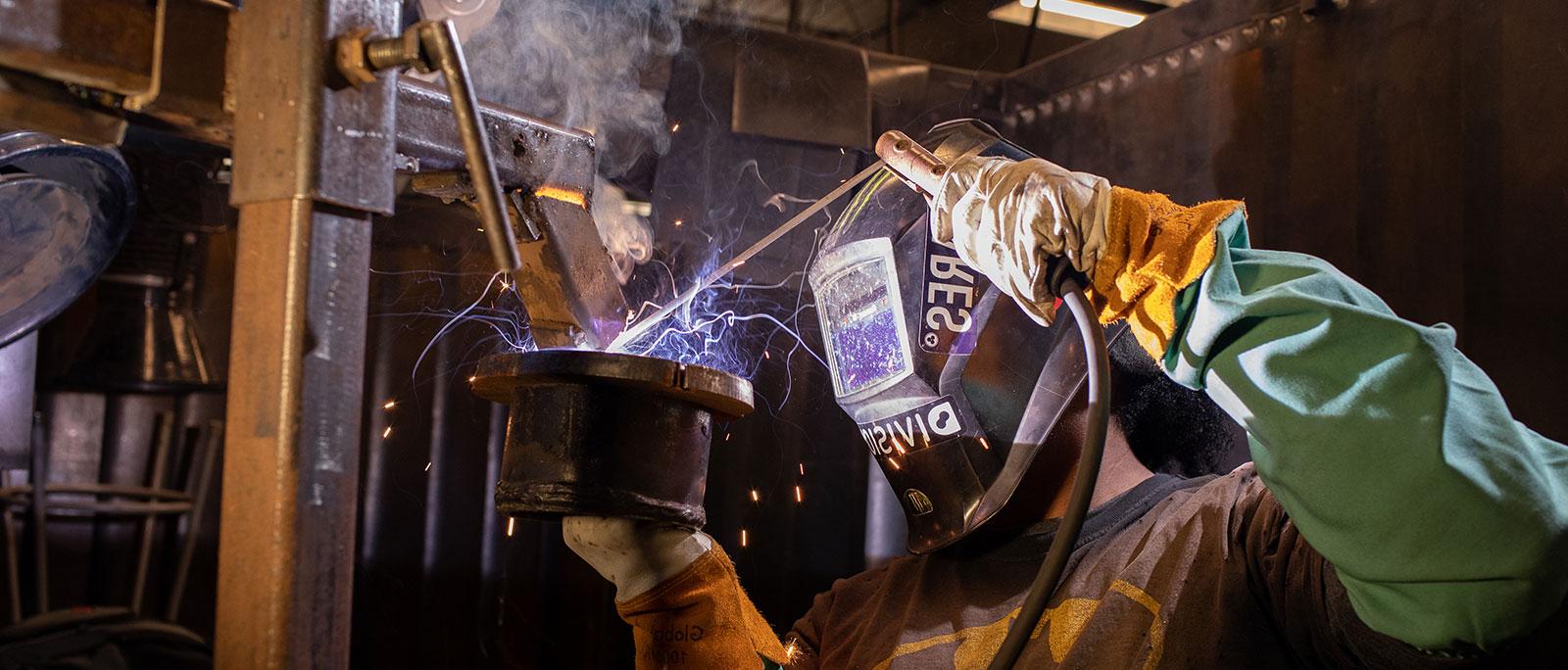 Student Welding.